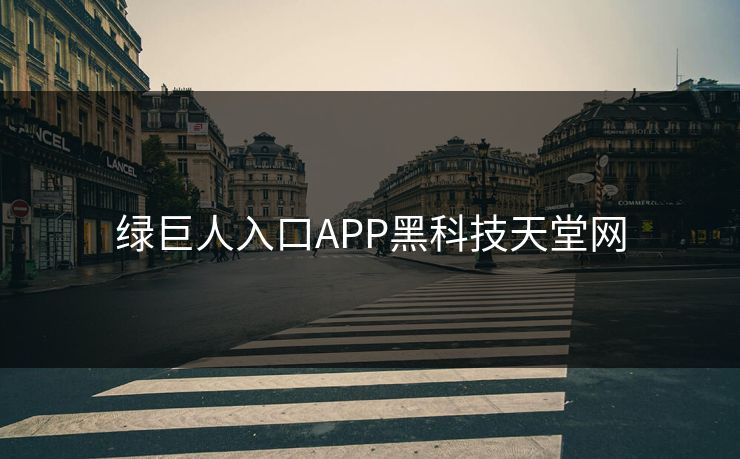 绿巨人入口APP黑科技天堂网